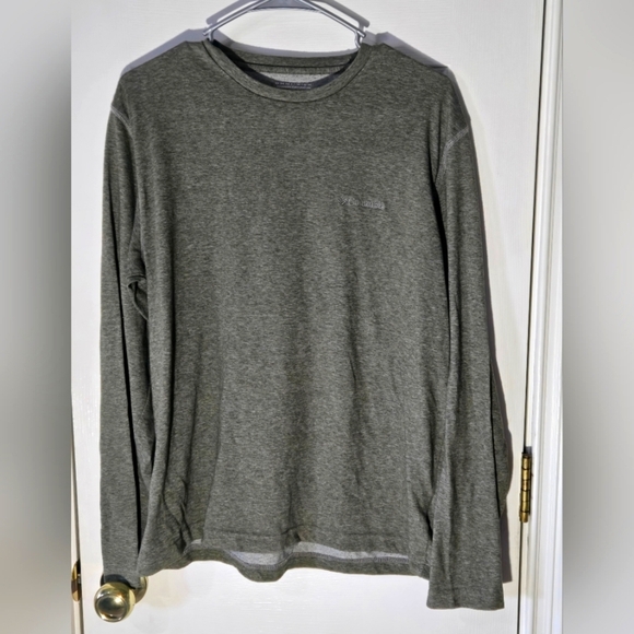 Columbia Omni-Wick Long Sleeve Tee T-Shirt Heathered Green Athletic Athleisure - Picture 1 of 5
